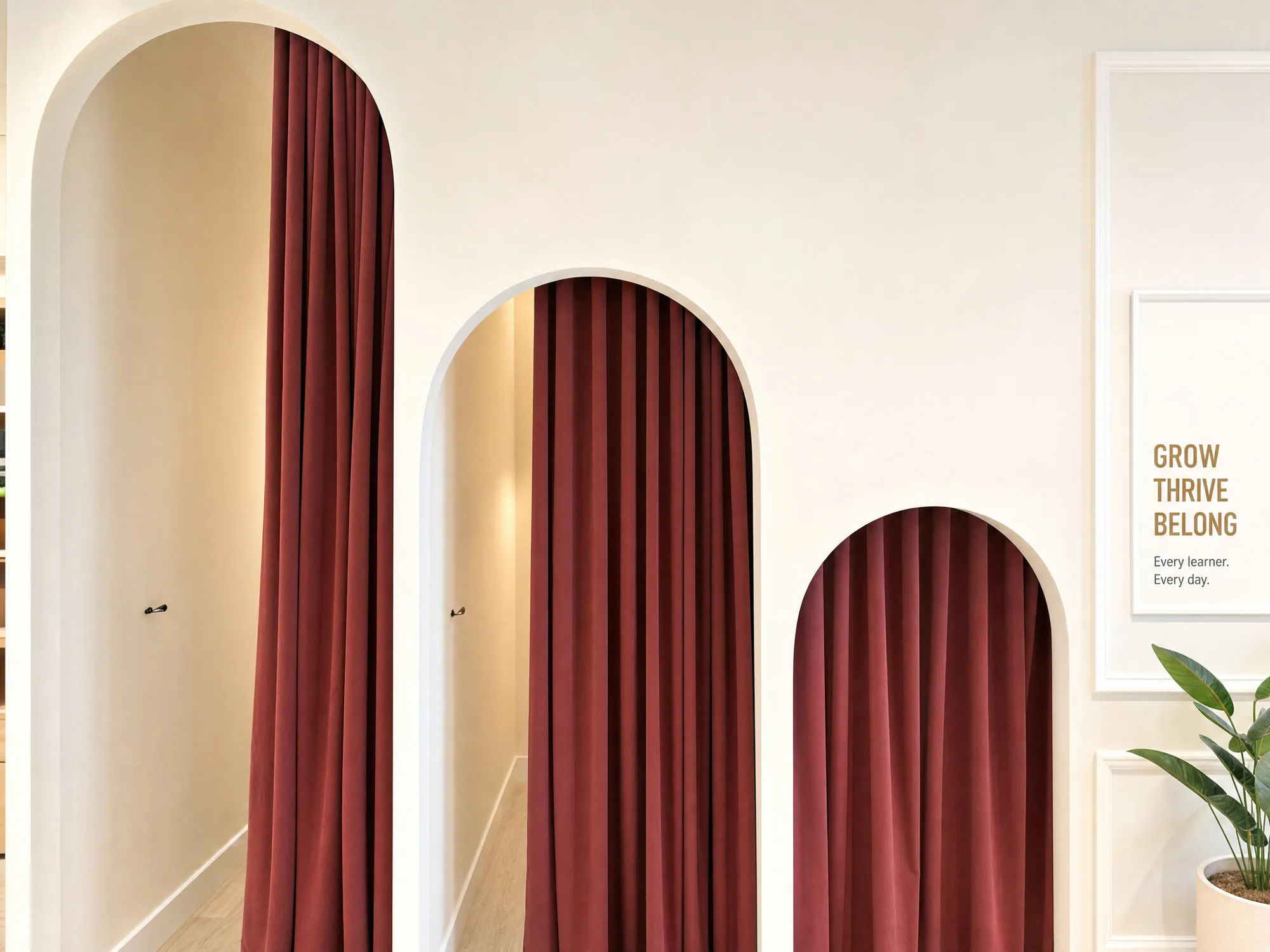 The arched study bays at the TITAN Setia Indah campus